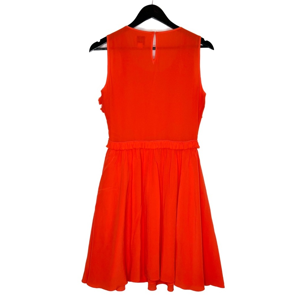 Reiss Dress 100% Silk Loulou Ruffle Dress Sleeveless - Picture 9 of 9